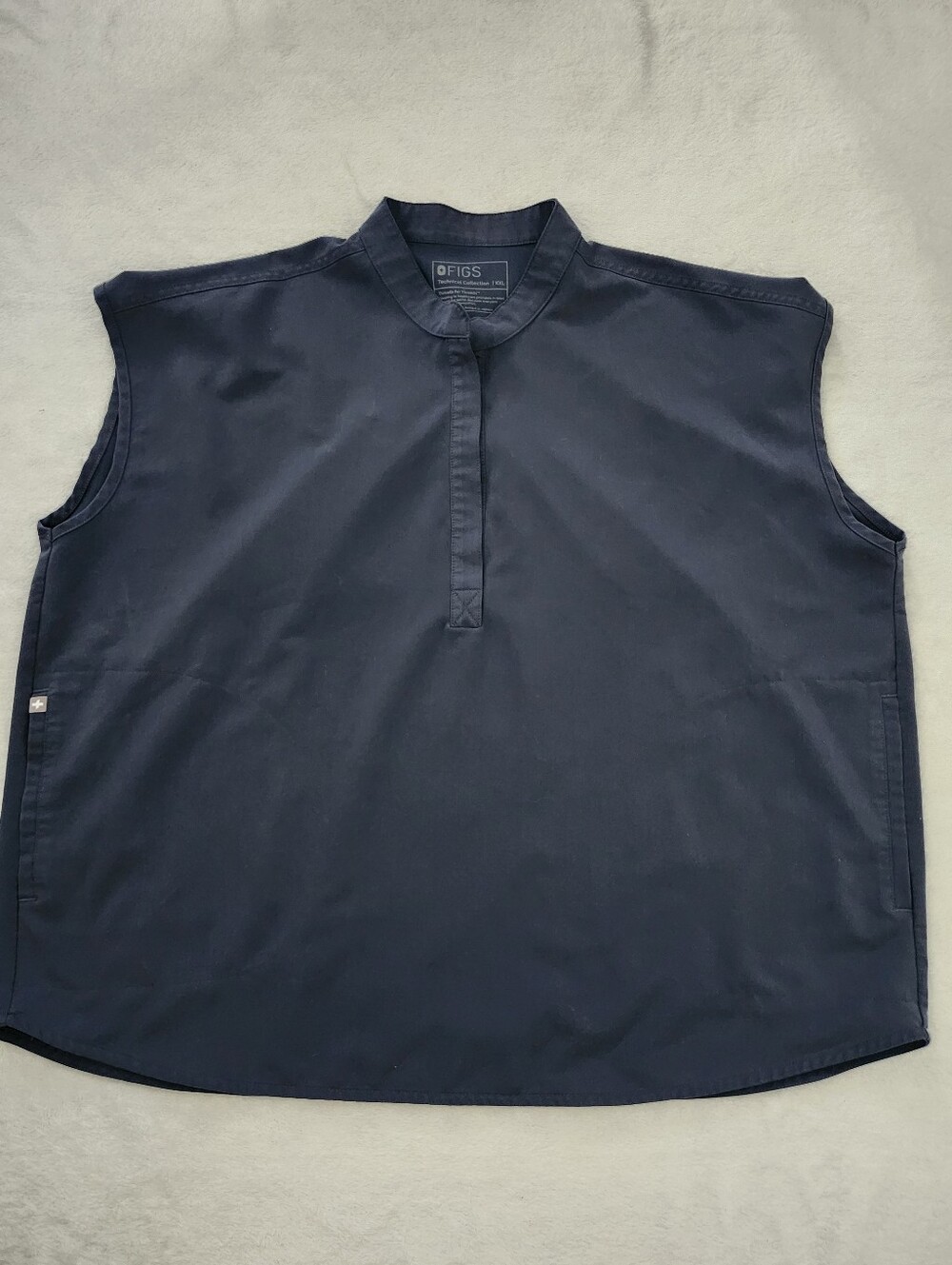 FIGS Rafaela Oversized Scrub Top Dark Harbor XXL Medical Healthcare Uniform